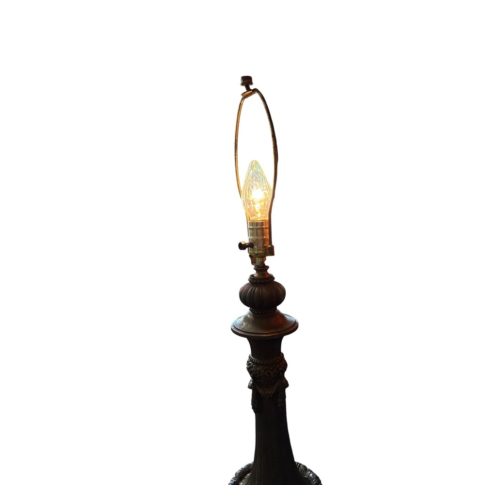 Vintage L&L WMC 8698 Cast Metal Marble Lamp Base Ornate Neoclassical 22in - Picture 2 of 11